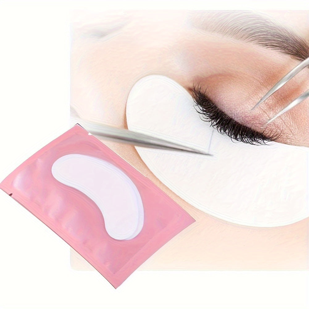 100 Pairs Pink Hydrogel Eye Patch - Natural Lint-Free Under Eye Gel Pads for Lash Extensions & Beauty Tools, Alcohol-Free, Lash Extension Supplies | Natural Lint-Free Pads | Hydrogel Eye Patch, Eye Patch